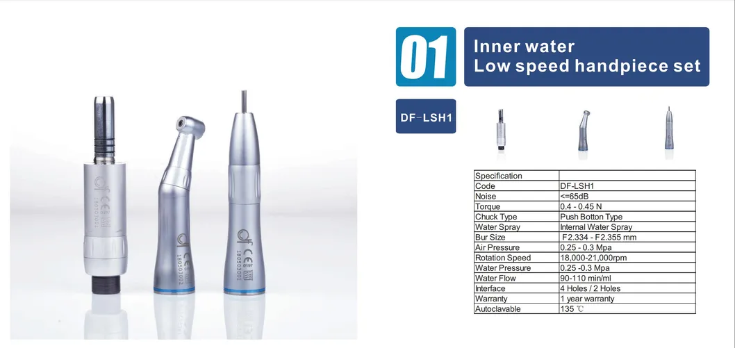 1: 1 Low Speed Dental LED Handpiece Contra Angle Handpiece