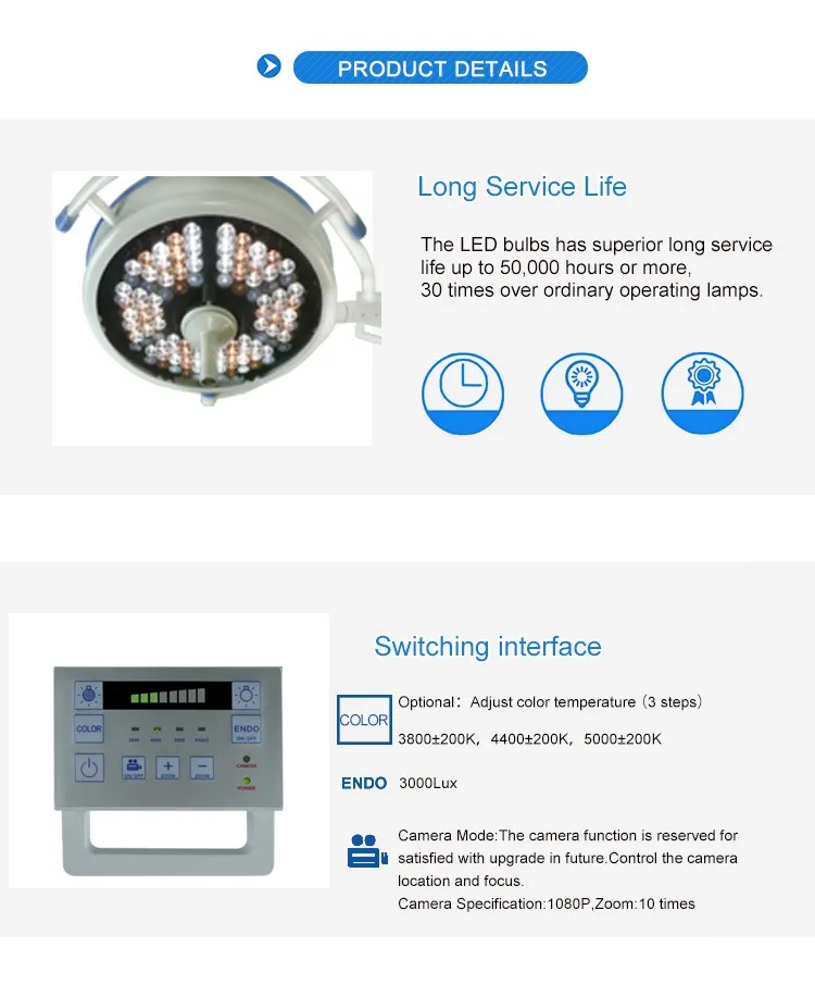 500s LED Emergency Flexible Surgical Lamp Medical Equipment Lamp