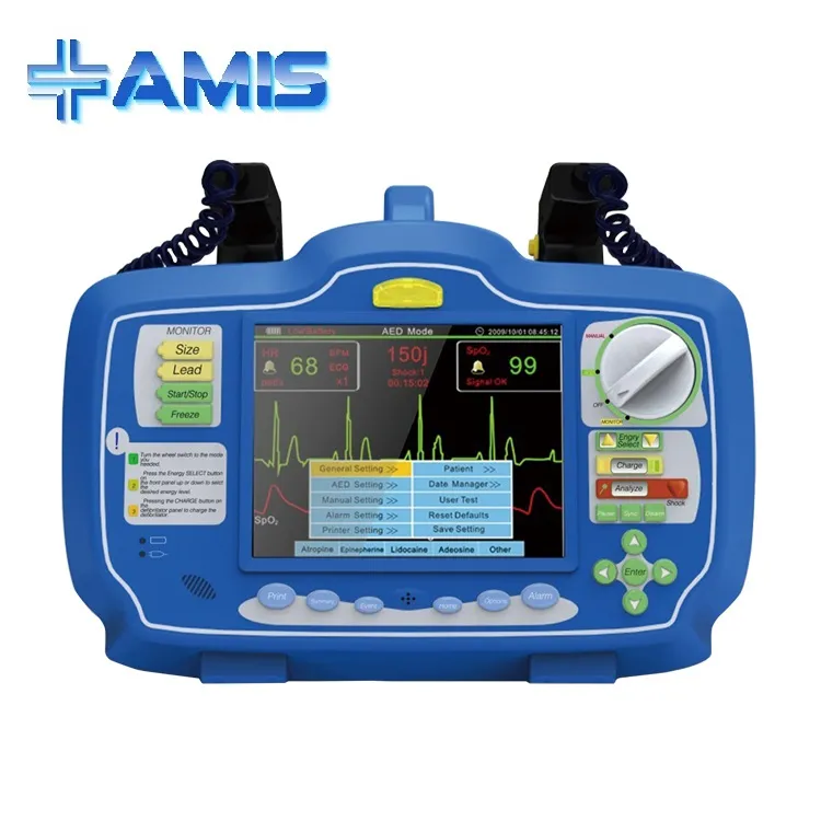 Am-7000d Medical Hospital Emergency Ambulance Biphasic Aed Defibrillator Monitor Automated External Defibrillator