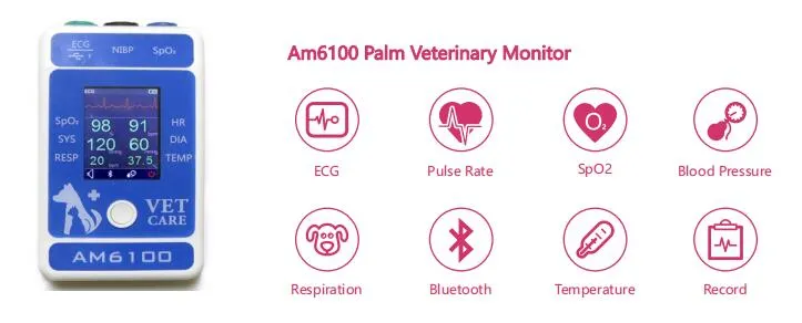 Animal Cat and Dog Vet Patient Monitor Medical Equipment Veterinary Instrument Animal Monitor Pet Monitor Pet Equipment Veterinary Clinic Equipment