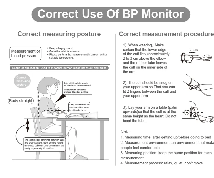 Sphygmomanometer Bp Machine Digtital Upper Arm Blood Pressure Monitor