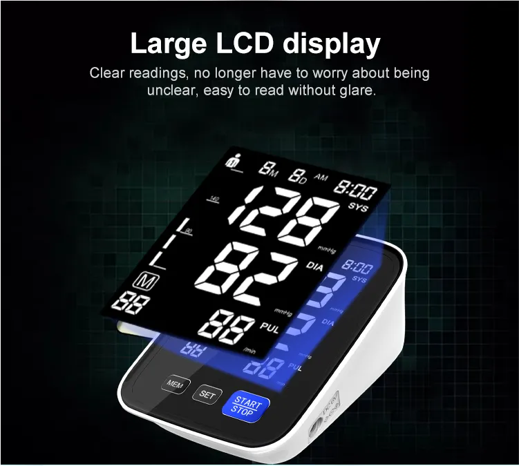 Sphygmomanometer Bp Machine Digtital Upper Arm Blood Pressure Monitor