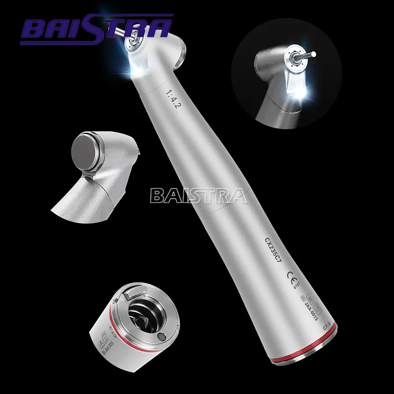 Azdent Fiber Optic 1: 4.2 Increasing Contra Angle Handpiece Dental Handpiece