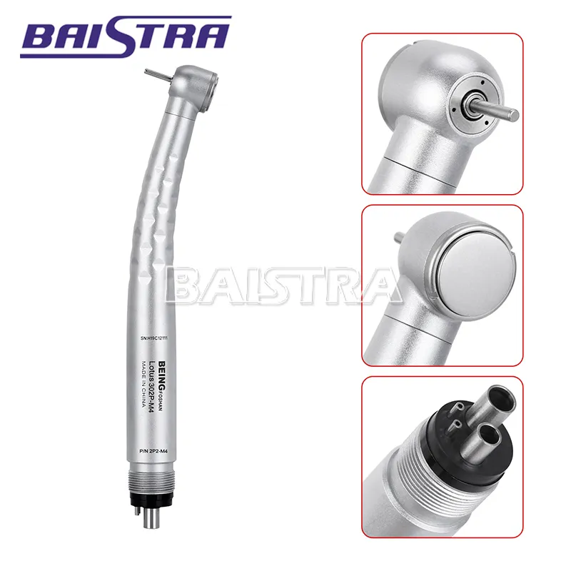 Baistra Supplies Standard Head Push Button Triple Water Spray Dental High Speed LED Handpiece