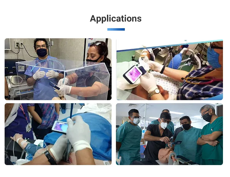 Besdata Diagnostic Flexible Macintosh Blade C Mac Metal Handle Video Laryngoscope for Mcgrath Video Laryngoscope Replacement