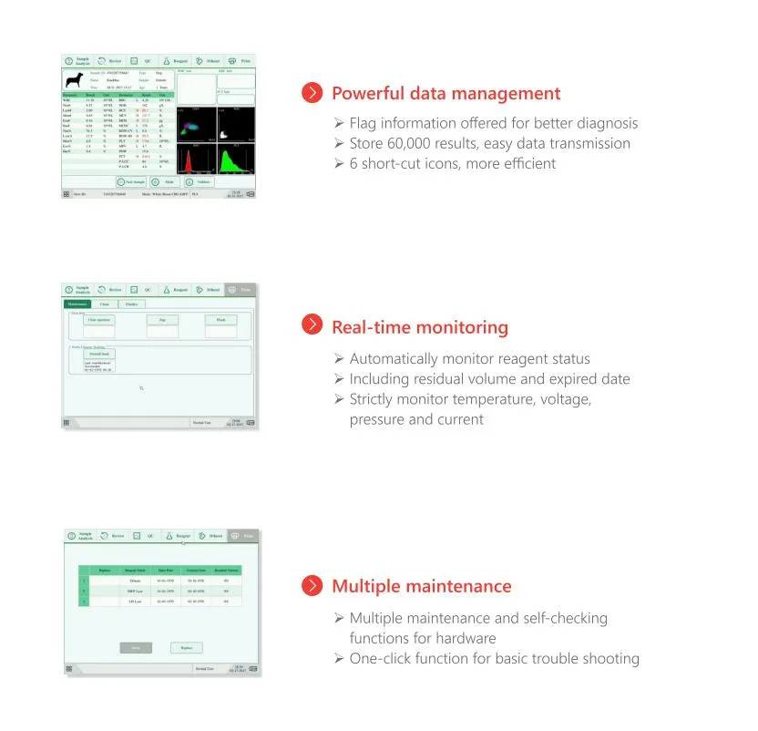 Biobase Veterinary Instruments Veterinary Hematology Analyzer for Animal Clinic with Printer