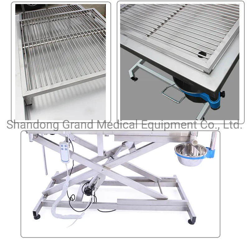 Buy 304 Stainless Steel Anatomy Animal Electric Veterinary Operating Table for Pet Operation Pet Medical Veterinary Surgery Equipment Electric Operation Table
