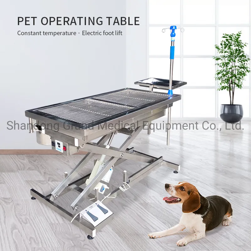 Buy 304 Stainless Steel Anatomy Animal Electric Veterinary Operating Table for Pet Operation Pet Medical Veterinary Surgery Equipment Electric Operation Table