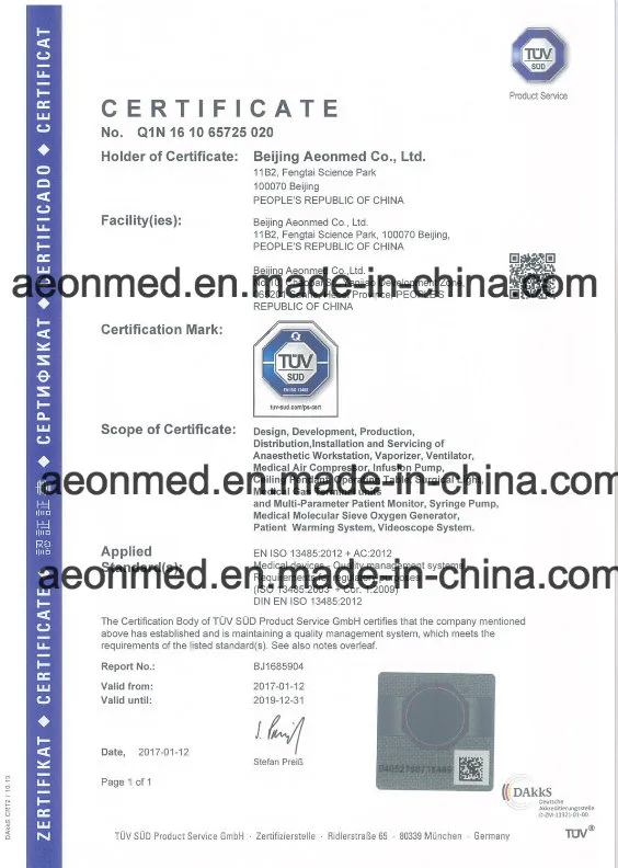 Ce Approved Beijing Aeonmed Medical Use Isoflurane Vaporizer for Anesthesia Machine for Sale, Limited Quantity