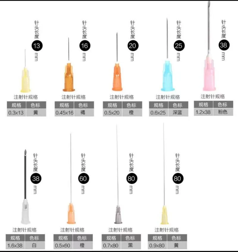 CE Approved Disposable Hypodermic Hypodermic Medical Injection Syringe Needles