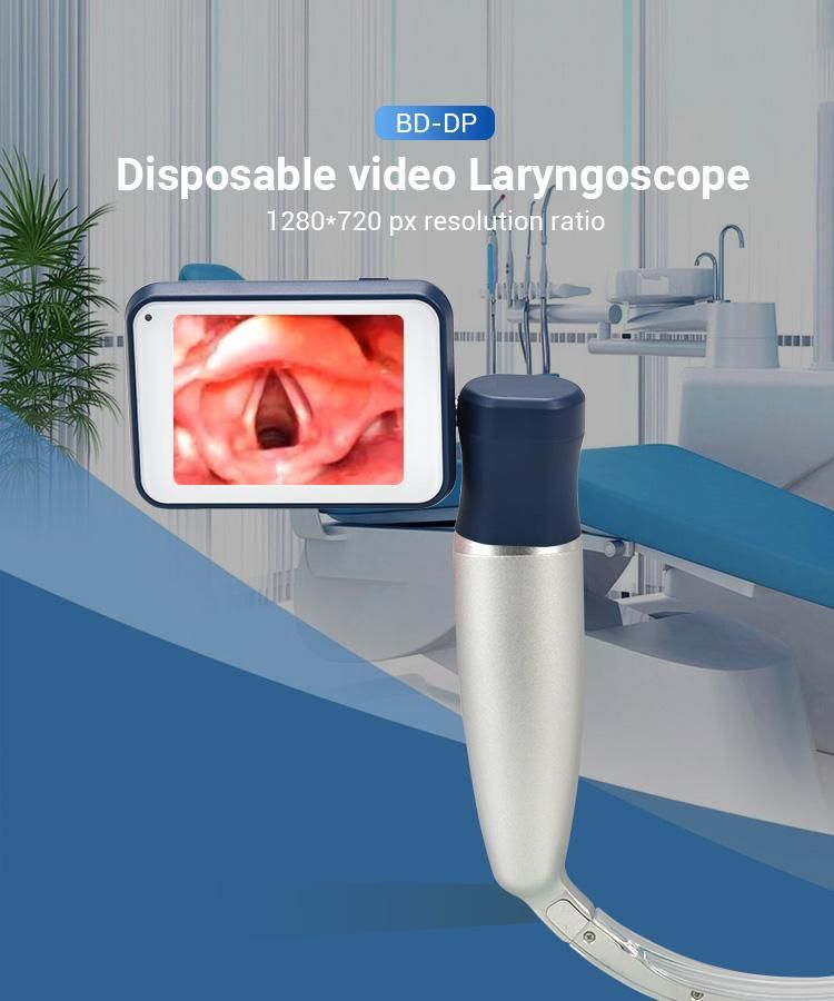CE FDA Anti Fog Disposable Video Laryngoscope with Plastic Blade for Hospital