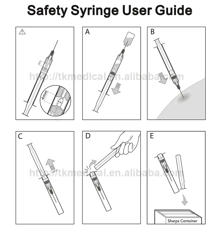Disposable Hypodermic Syringe with Needle