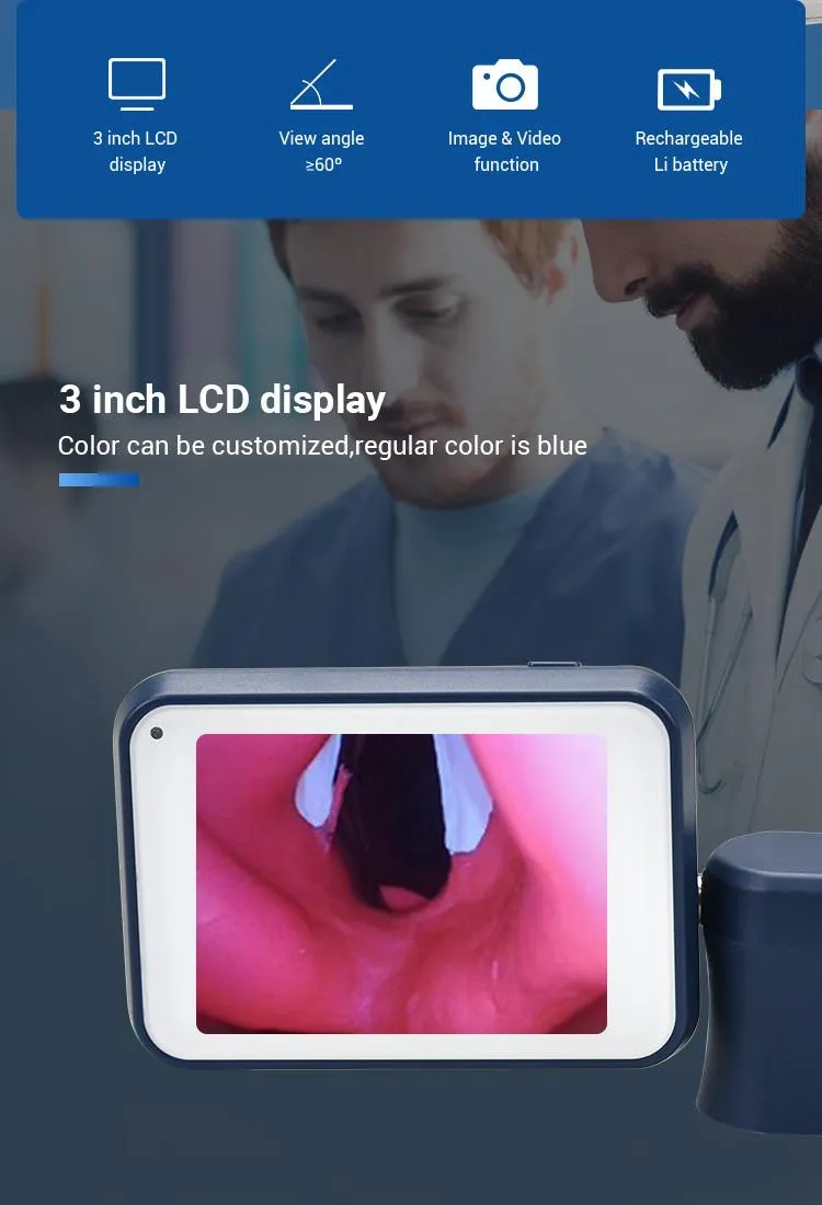 Disposable Video Laryngoscope with Mil0 Mac1 Mac3 Mac4 Single Use Plastic Blades for ICU