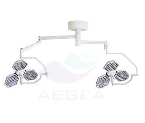 Double Heads Shadowless LED Operating Treatment Lighting Medical Lamp Portable