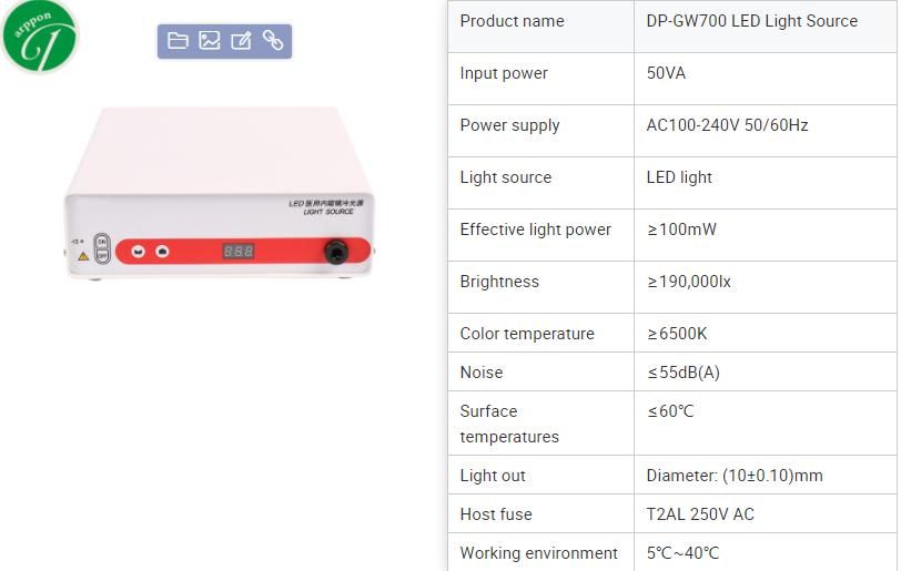 Endoscopie Medical Equipment HD Camera Endoscopy Tower Portable Light Source Sigmoidoscope Endoscope for Surgery