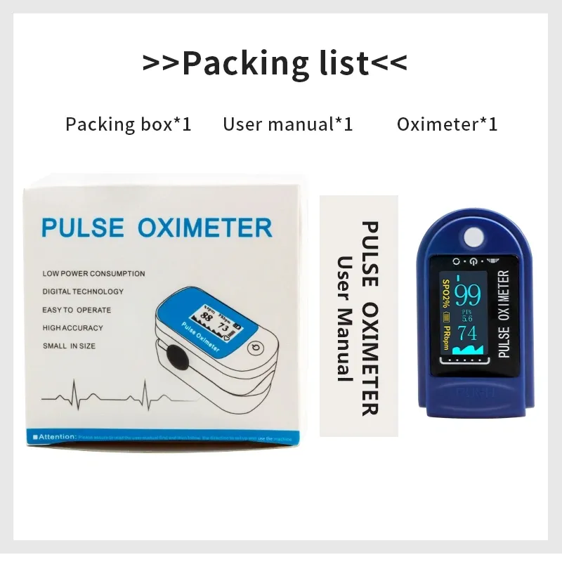 Factory Supply International Standard IEC EMC Fingertip Pulse Oximeter