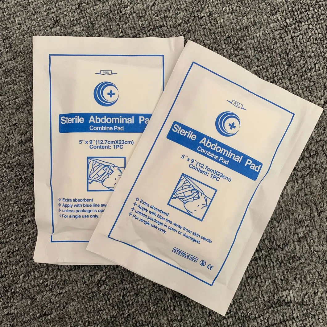 First Aid Kit Accessories Hemostatic Abd Abdominal Pad 12.7X23cm 5X9 Inch Blood Sucking Pad Gauze Blockfirst Aid Kit Abdominal Pad
