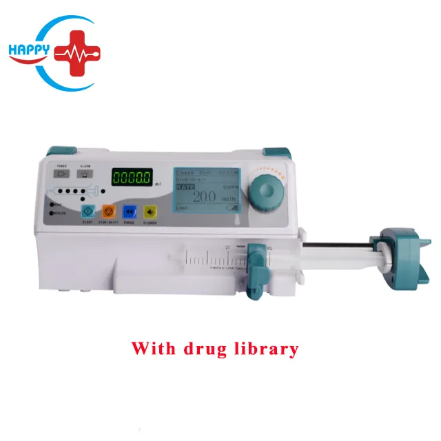 Hc-G045 High Quality Electric Single Channel Syringe Pump with Drug Library