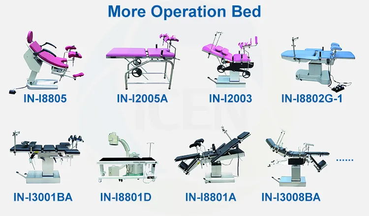 Head controlled surgical bed 304 Stainless steel multi purpose operation theatre table