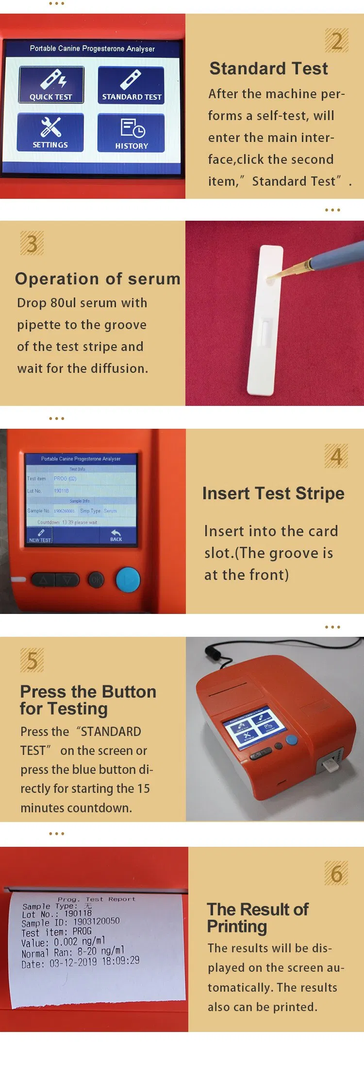 High Quality Dog Poct Progestrone Test Machine Animal Use Portable Canine Progesterone Analyzer