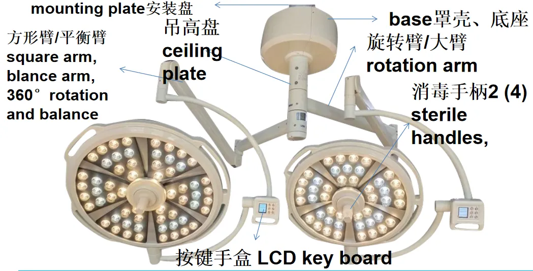 High Quality Hospital LED Operating Shadowless Lamp General Surgery Portable Mobile Ceiling Surgical Ot Light