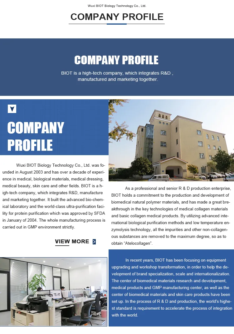 High Quality Wound Healing and Tissue Repair Collagen Sponge