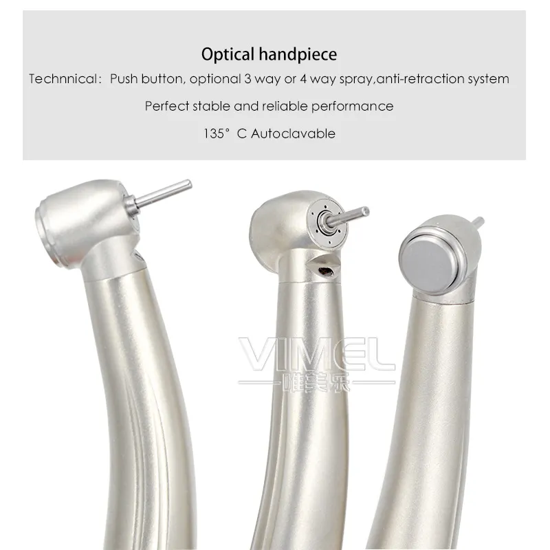 High Speed Handpiece Dental Standard Push Button Fiber Optical Handpiece