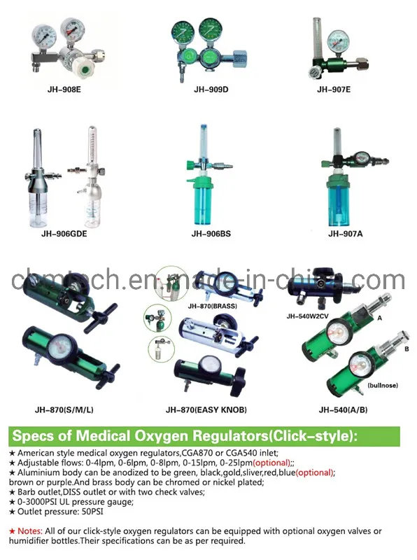 Hospital Medical Double-Gauge Oxygen Cylinder Regulator