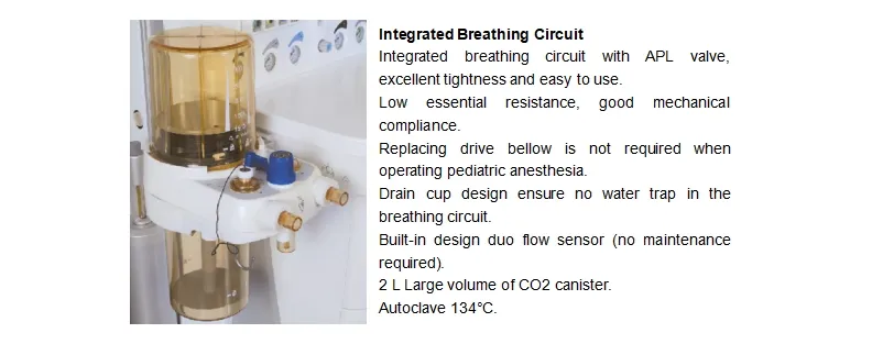 Hospital Operating Room Anesthesia Machine with Vaporizers
