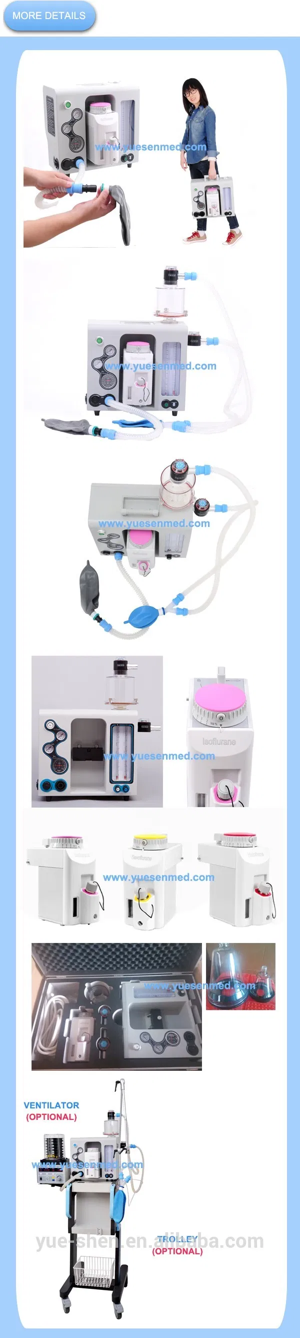 Hospital Veterinary Trolley Anesthesia Machine