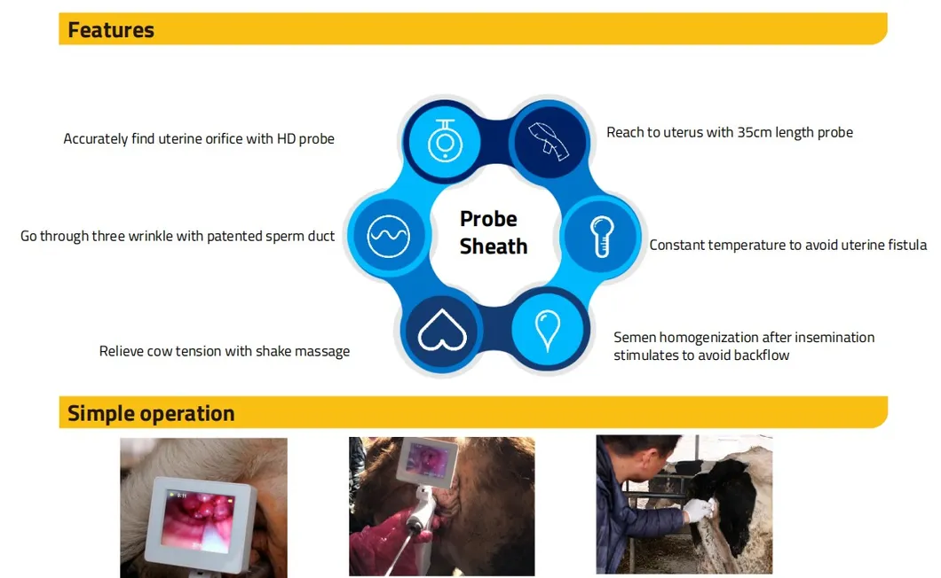 IN-AIG-2 China digital veterinary artificial insemination ai gun for cattle