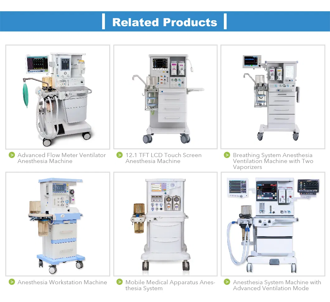 Medical Equipment Anesthesia Machine/Workstation with 12.1 Inch Touch Screen
