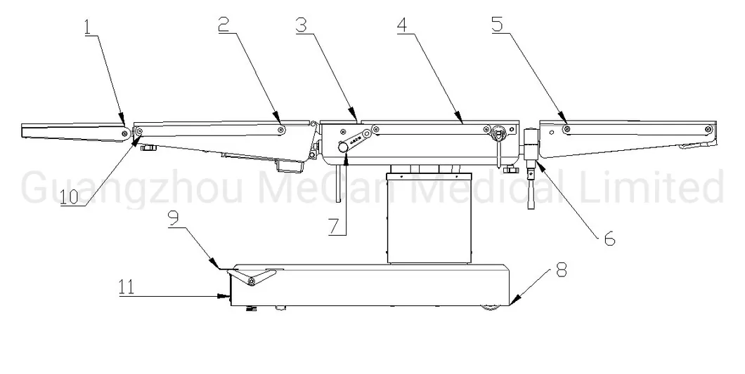 Medical Multifunctional Electric Stainless Steel Orthopedic Surgical Operation Table