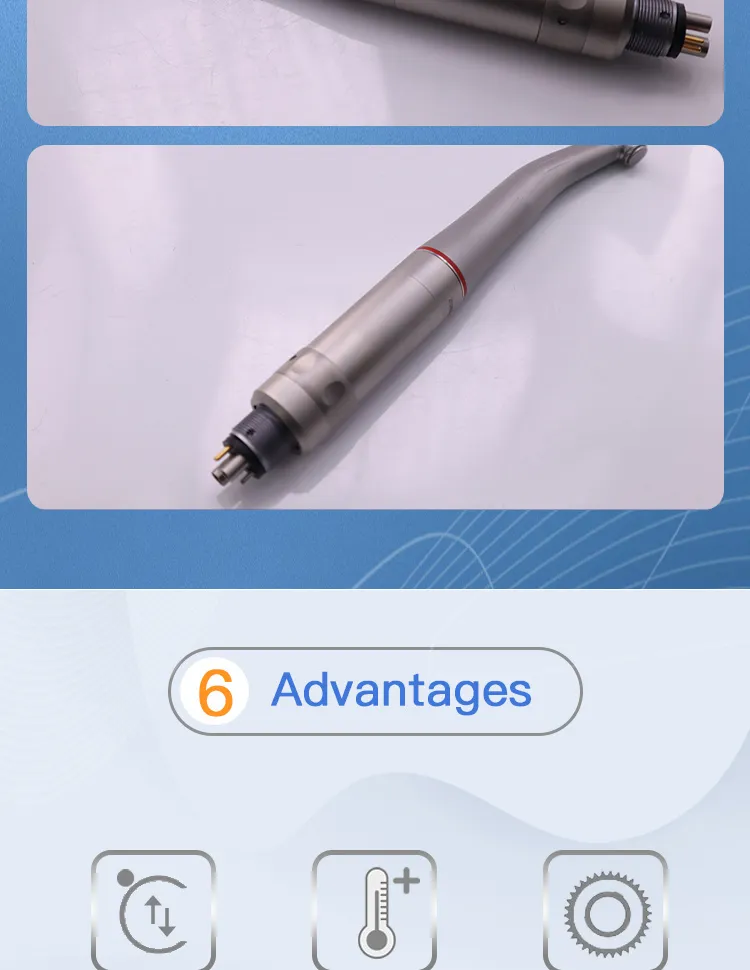 Micromotor Dental Low Speed Handpieces Air Motor with Optical LED for Electrical Contra Angle Dental Handpiece Connector