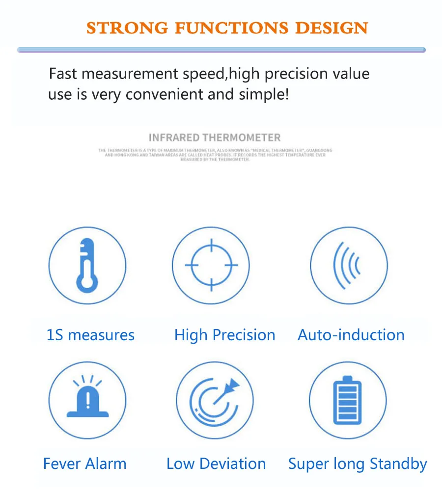 New and Upgraded Economical Price Smart Ai Wall Infrared Thermometer with Voice and Support18 Countries Languages CE, RoHS