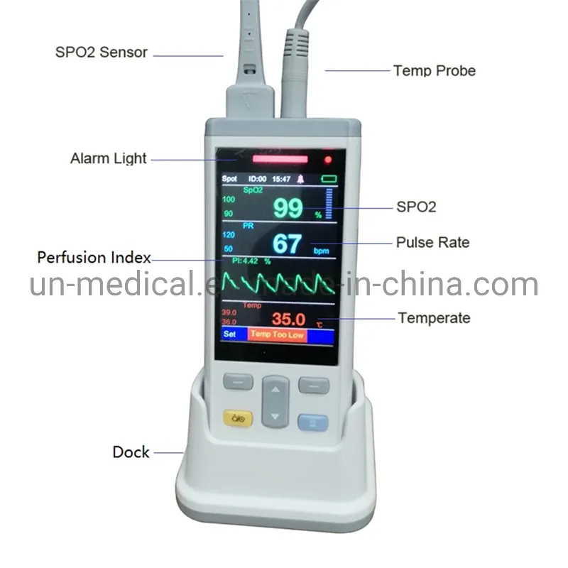 PC100 ISO Spanish Veterinary Animal Pet Portable Pulse Oximetry