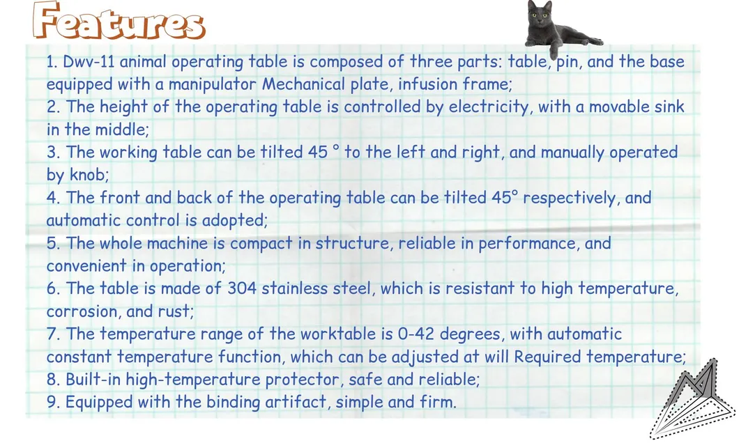 Pjs-05 V-Top Electric Veterinary Operation Table Vet Operating Table for Dogs