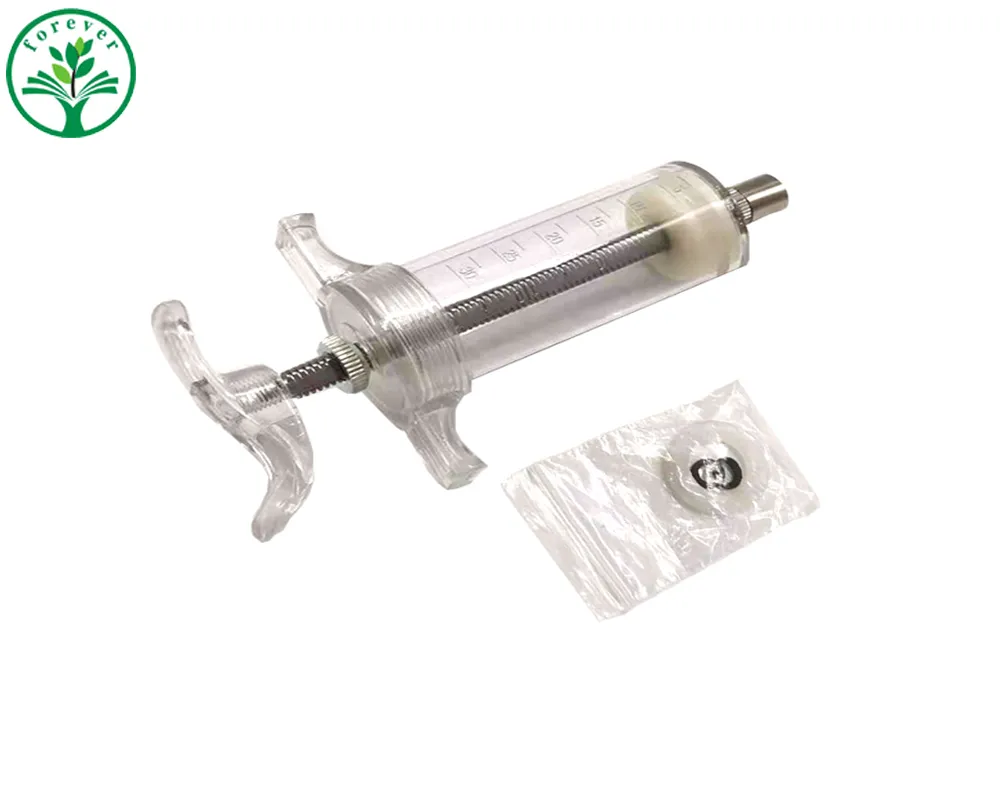 Plastic Steel Veterinary Syringe for Cattle/Cows/Pigs/Sheeps