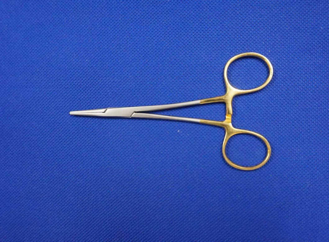 Straight Stainless Steel Serrated Jaw Hemostatic Forcep