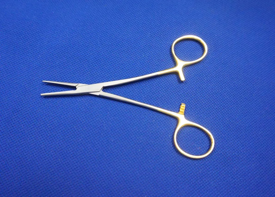 Straight Stainless Steel Serrated Jaw Hemostatic Forcep