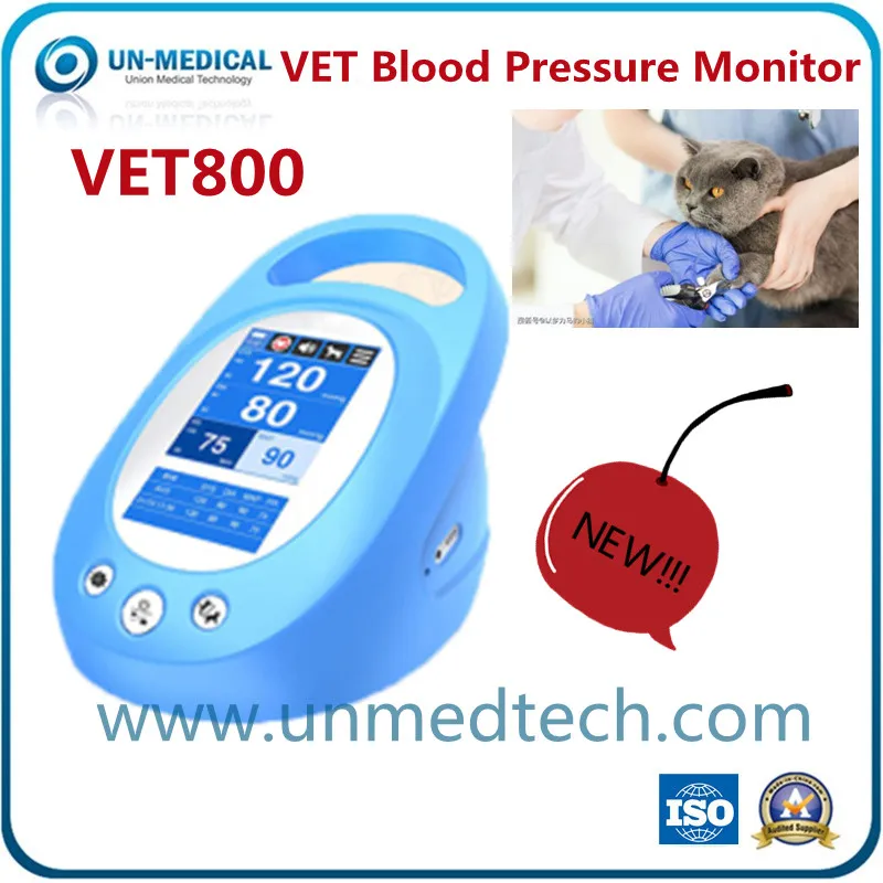 Vet800 High-End Veterinary Animal Pet Rechargeable Touch Screen NIBP Blood Pressue Monitor