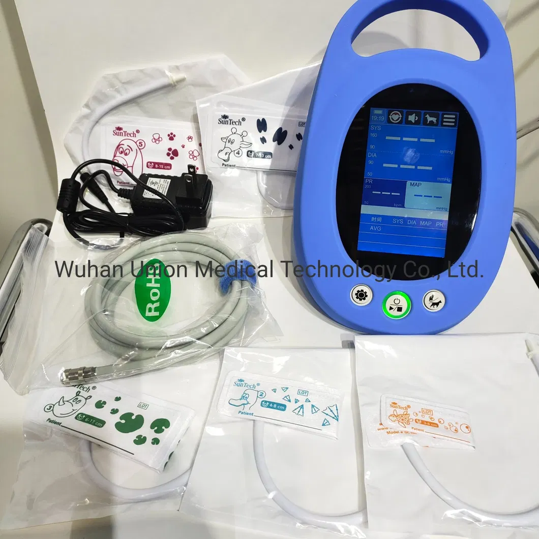 Vet800 High-End Veterinary Animal Pet Rechargeable Touch Screen NIBP Blood Pressue Monitor