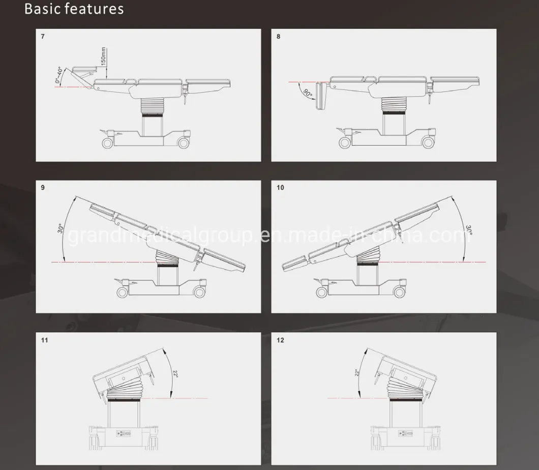 Yuda Dst-2000 Medical Emergency Electric Surgical Neurosurgery Orthopedic Operating Theatre Table Price