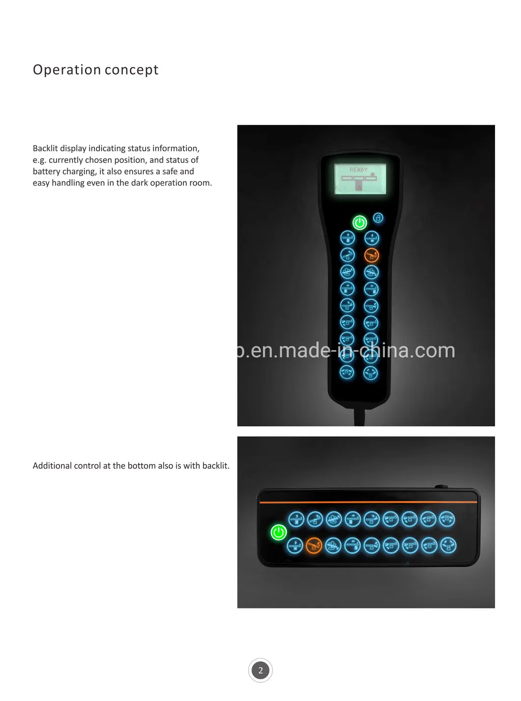 Yuda Dst-2000 Medical Emergency Electric Surgical Neurosurgery Orthopedic Operating Theatre Table Price